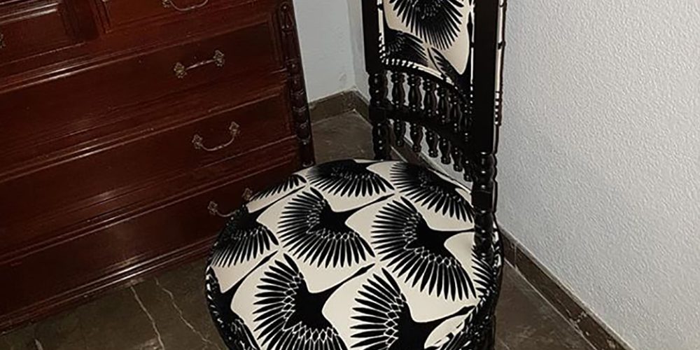 Tapizado de silla antigua