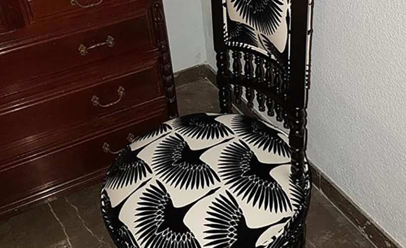 Tapizado de silla antigua